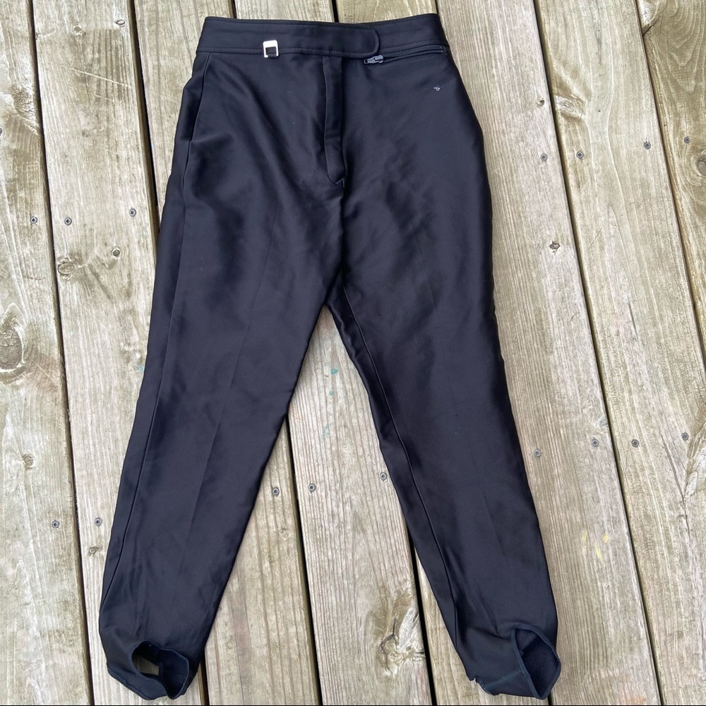 ** FERA ski wear black stirrup pants nylon 10L